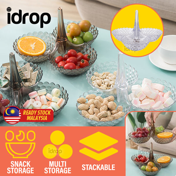 idrop Stackable Multilayer Snack Fruit Food Tray [ 1pc ]