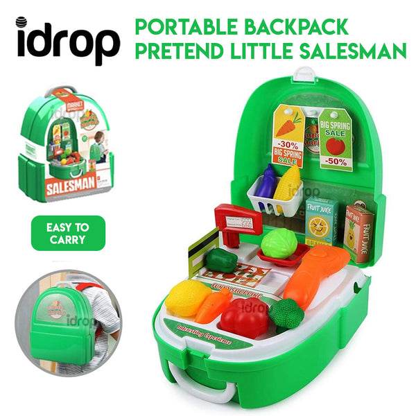 Idrop Portable Backpack Pretend Game Little Salesman Toys