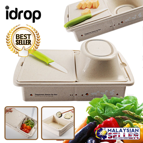 idrop MULTIFUNCTION Kitchen Food Container / Chopping Board / Drainer