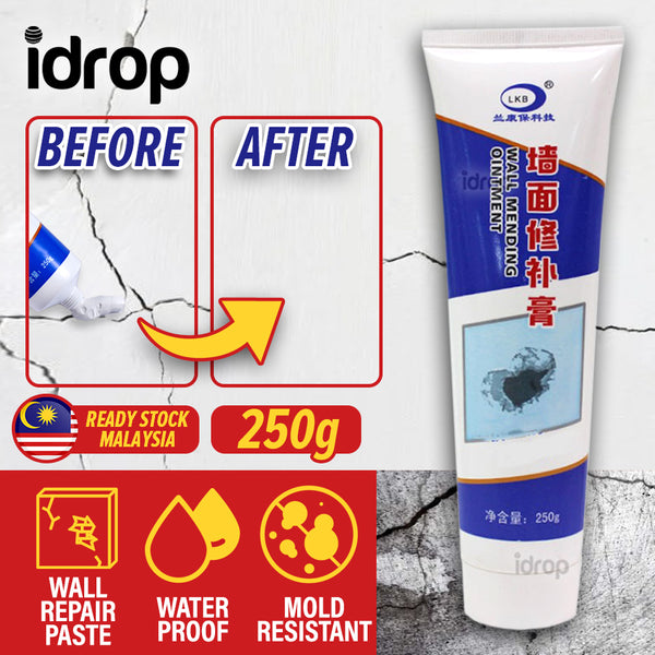 idrop 250g Wall Crack White Mending Plaster Filler Repair Cream Paste