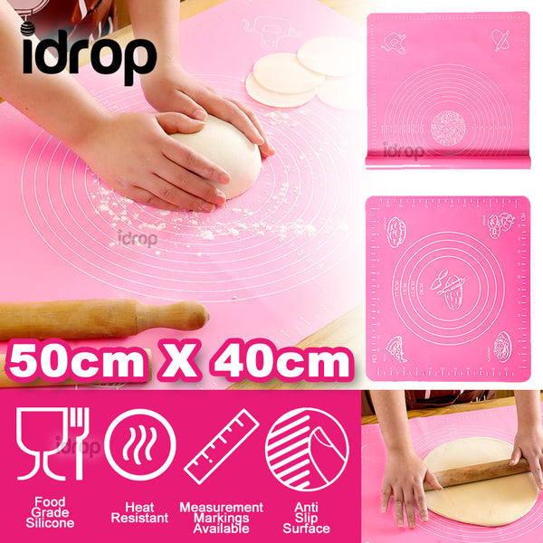 idrop [ 50 x 40cm ] Dough Kneading Silicone Pad Food Grade