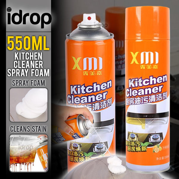 idrop 550ml Kitchen Cleaner Foam Cleaning Spray Can