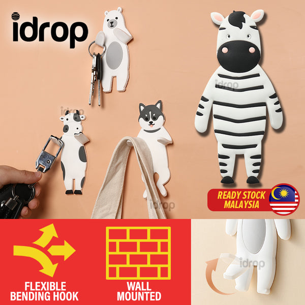 idrop Wall Mounted Flexible Easy Bending Animal Hanging Hook