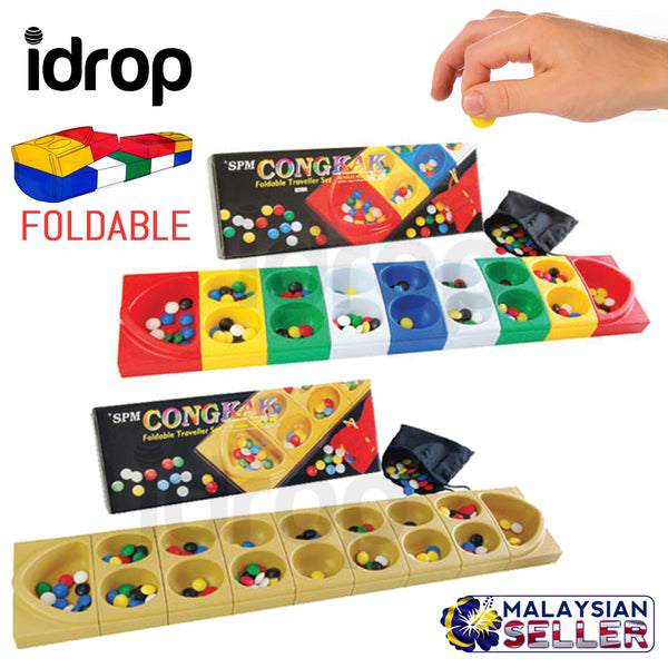 idrop CONGKAK GOLD / MULTICOLOR Foldable Edition Traveller Set [ SPM GAMES ]