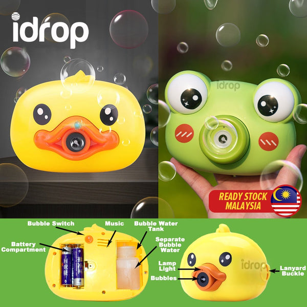 idrop Children's Bubble Blowing Toy Camera [ Frog / Duck ]