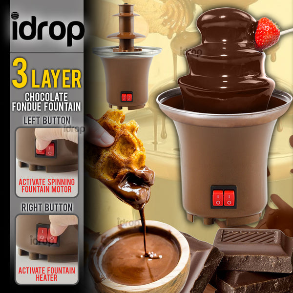 idrop 3 LAYER Mini Chocolate Fondue Fountain Heating Electric Machine (Party)