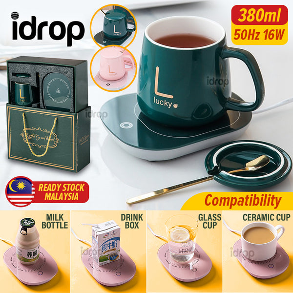 idrop [ 380ml ] Electric Ceramic Cup Warmer Heater / Pemanas Cawan Seramik / 暖暖杯(电暖杯)(电热器+陶瓷杯+汤匙)