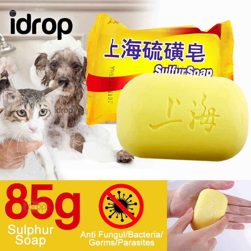 idrop Sulfur Soap Moisturizing Oil Control & Anti Dandruff [ 85 GRAM ]