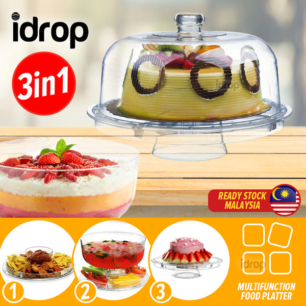 idrop [ 3 IN 1 ] Multifunction Food Platter & Cake Stand