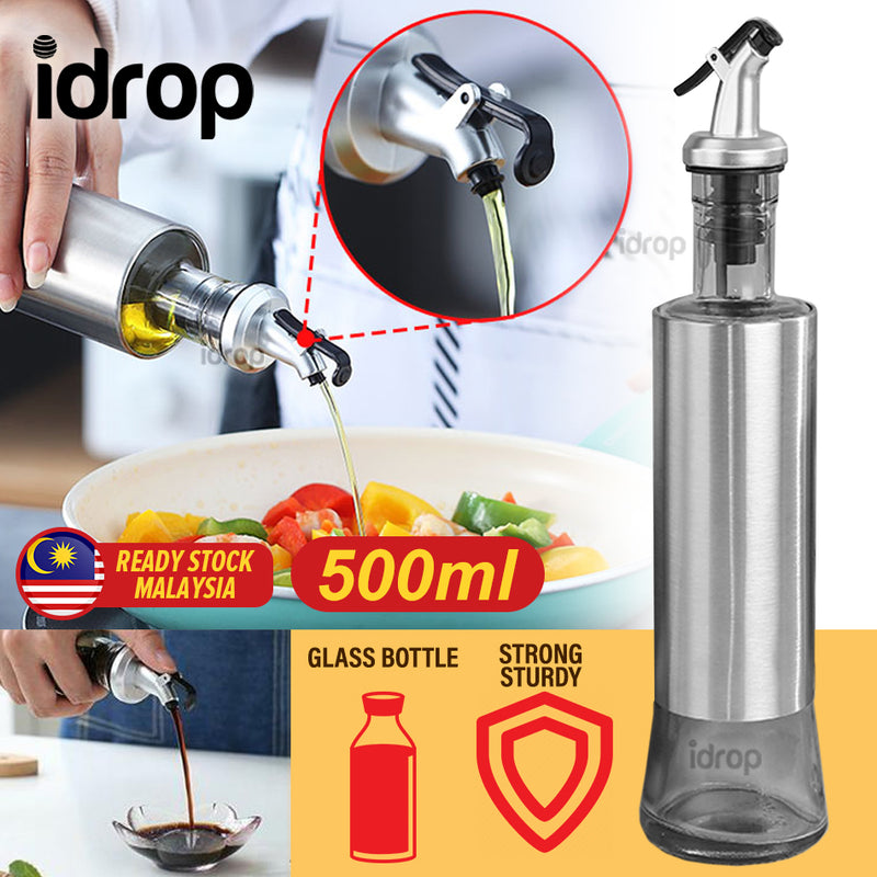 idrop 500ml Kitchen Seasoning & Oil Glass Bottle Dispenser