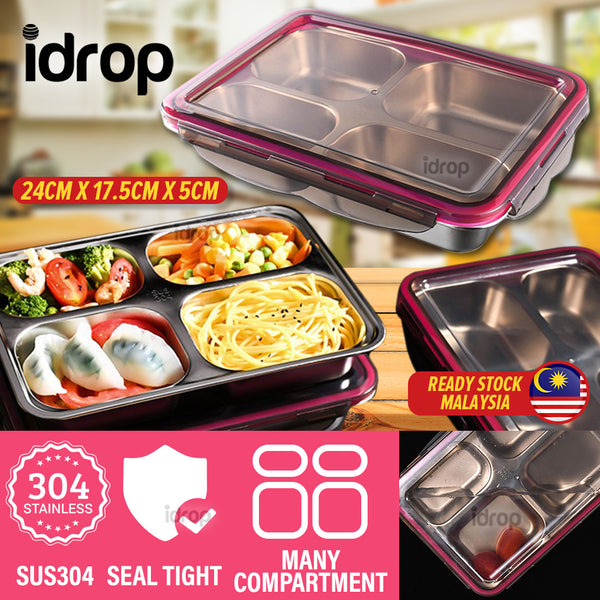 idrop Stainless Steel Partitioned Lunch Box Meal Tray [ SUS304  ]