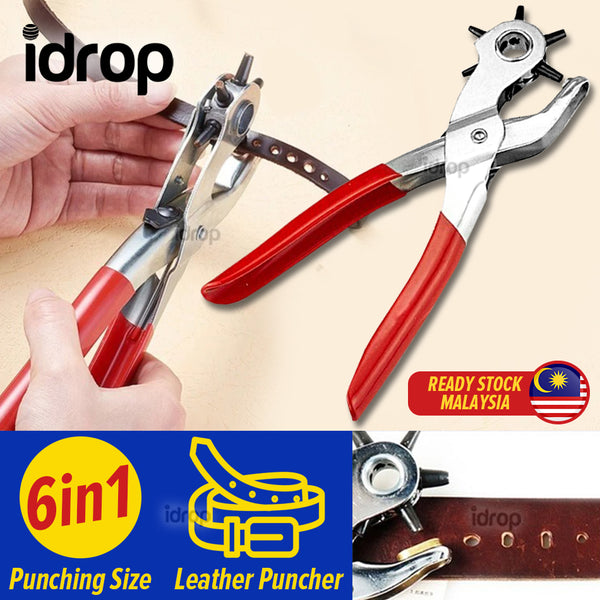 idrop [ 6 HOLE ] Leather Belt Hole Puncher Craft