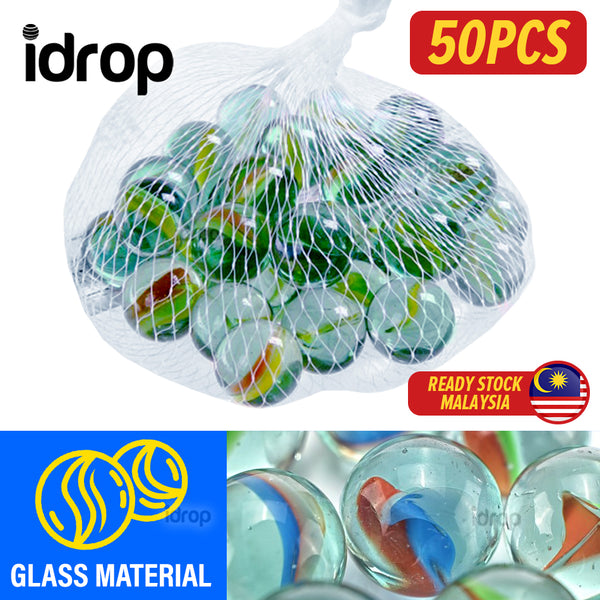 idrop [ 50PCS ] Glass Marble / Bebola Guli