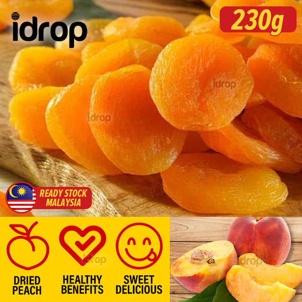 idrop 230g Dried Peach Preserved Sliced Fruit Food Snack / (230克）蜜桃干