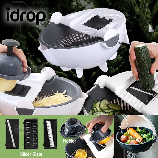 idrop Multifunction Kitchen Wash Rinse Bowl Wet Basket with Slicer & Grater Feature