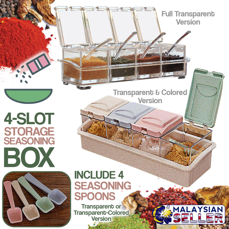 idrop 4 Slot Kitchen Seasoning Storage Box [ RA-7570 ]