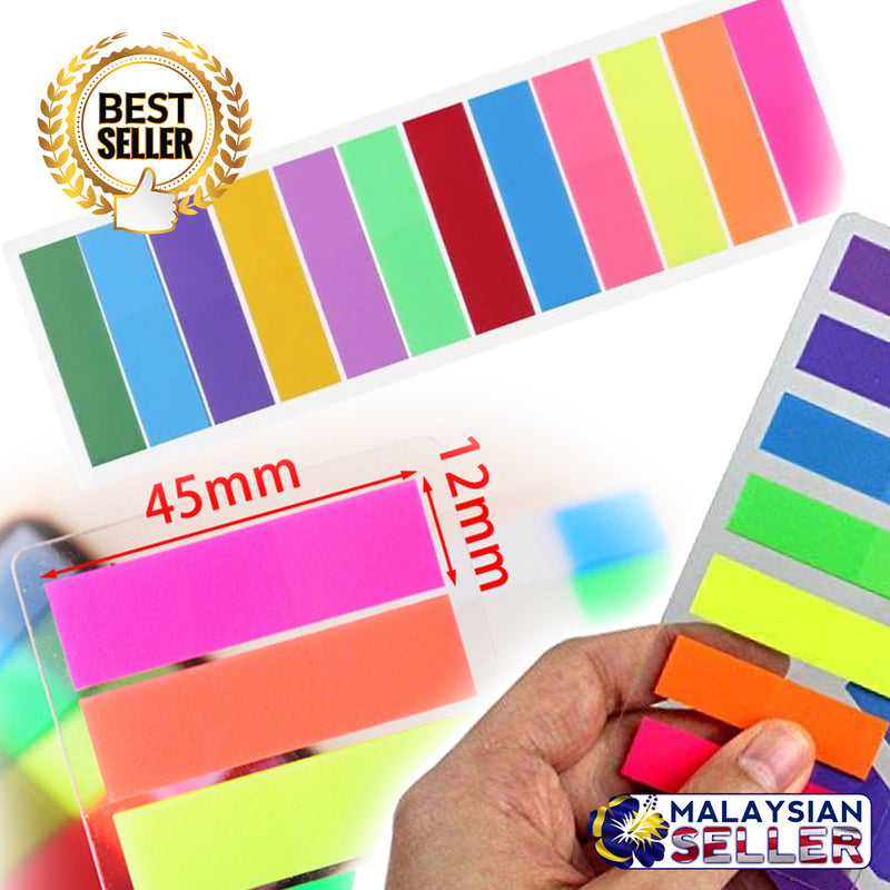 idrop [ SET OF 3 ] 12 COLOR Multicolor Sticky Note - 12mm x 45mm