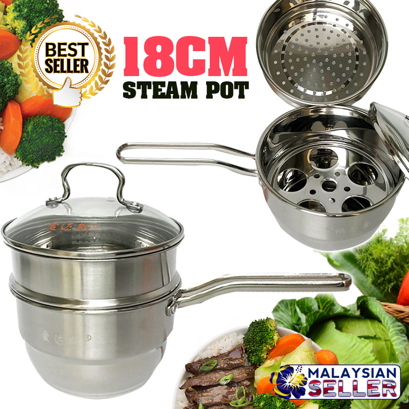 idrop 18CM FENVO 2 Layer Steam Pot with Handle