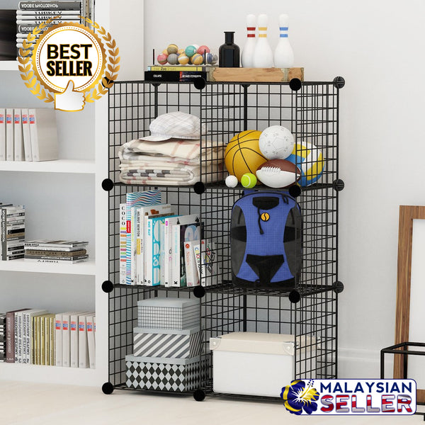 idrop MESH CABINET - 6 Shelving Unit Self Assemble Storage [ JL-SC-097 ]