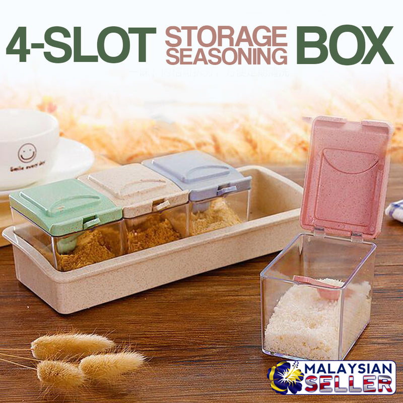 idrop 4 Slot Kitchen Seasoning Storage Box [ RA-7570 ]