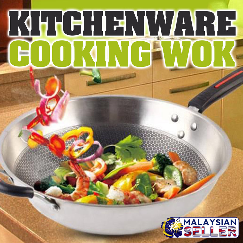 idrop 34cm HULI Kitchen Cooking Frying Wok Pan