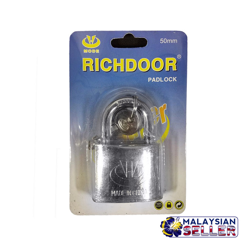 idrop 50mm RICHDOOR Padlock - Door Pad GILT LOCK