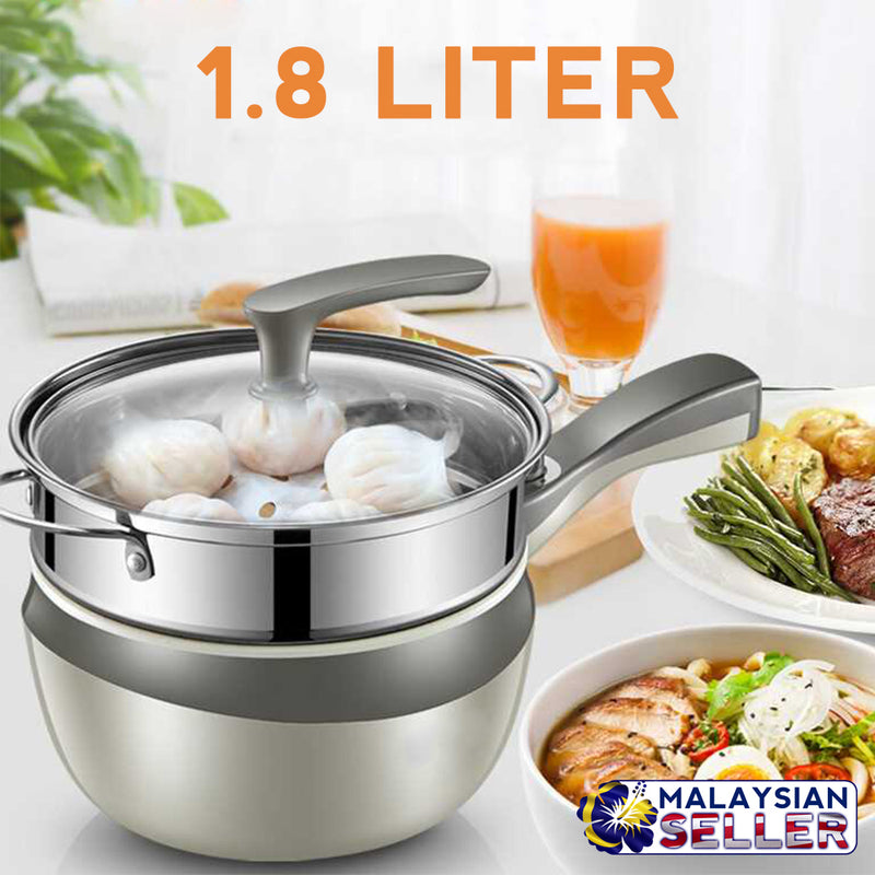 idrop 1.8L 2 Layer Electric Kitchen Cooking Steam Pot