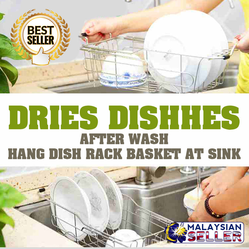 idrop Kitchen Dish Drying Drainer Basket Rack