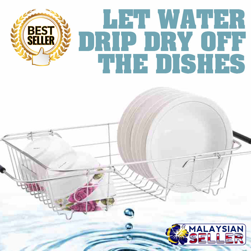 idrop Kitchen Dish Drying Drainer Basket Rack