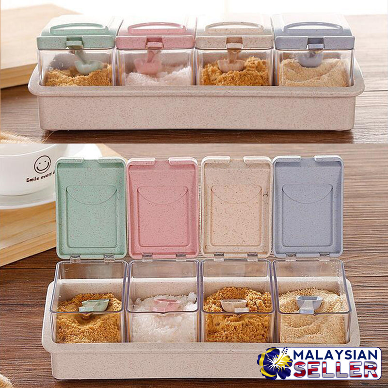 idrop 4 Slot Kitchen Seasoning Storage Box [ RA-7570 ]