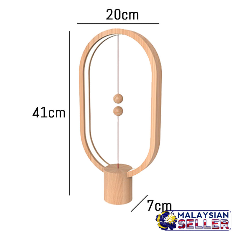 idrop Hanging Magnetic Balance LED Lamp [ Actual Wood ]