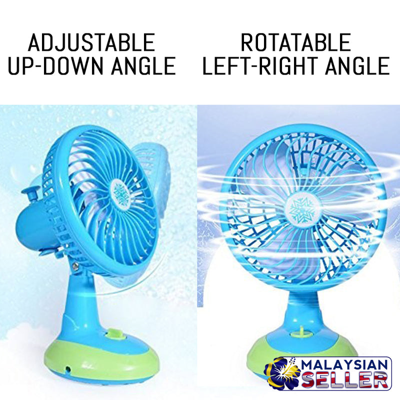 idrop Portable Free Angle & Spin Electric USB Mini Fan Rechargeable Battery