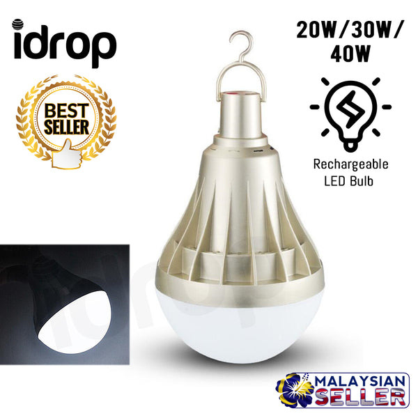 idrop Portable Rechargeable USB LED Bulb Lighting for  Outdoor & Indoor [ 20W/30W/40W ]