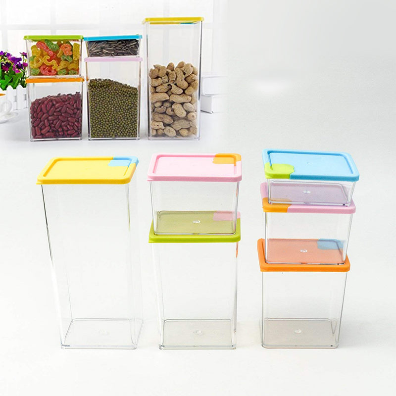 idrop 6 Pcs Stackable & Space- Savvy Pocket Block Spice & Food Storage Box Container