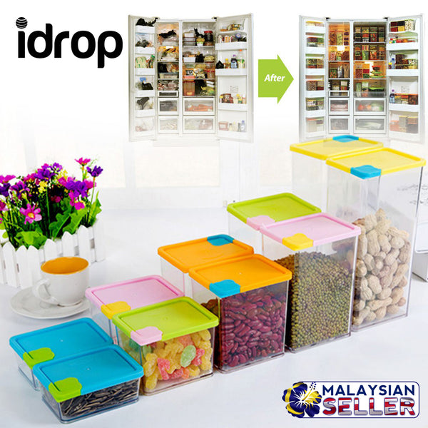 idrop 6 Pcs Stackable & Space- Savvy Pocket Block Spice & Food Storage Box Container