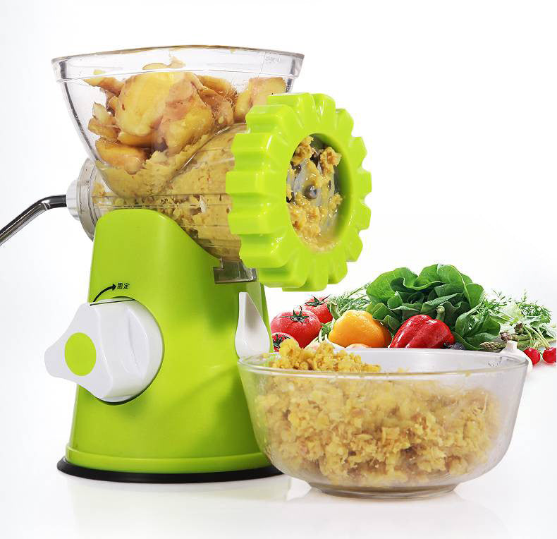 Manual Food Processor Vegetable Chopper Meat Grinder Meat Blender Hand  Crank Mixer (random Color)