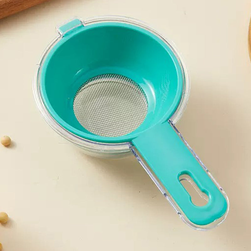 idrop [ 150ml ] Flour Powder Sieve Measuring Scoop Spoon / Penapis & Pengukur Tepung Halus / 塑料带底米筛