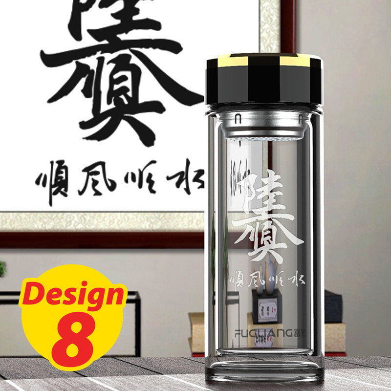 idrop [ 360ml ] Double Layer Thickness Heat Insulation Herbal Tea Drinking Flask with Filter [ Various Design / Custom Design ]