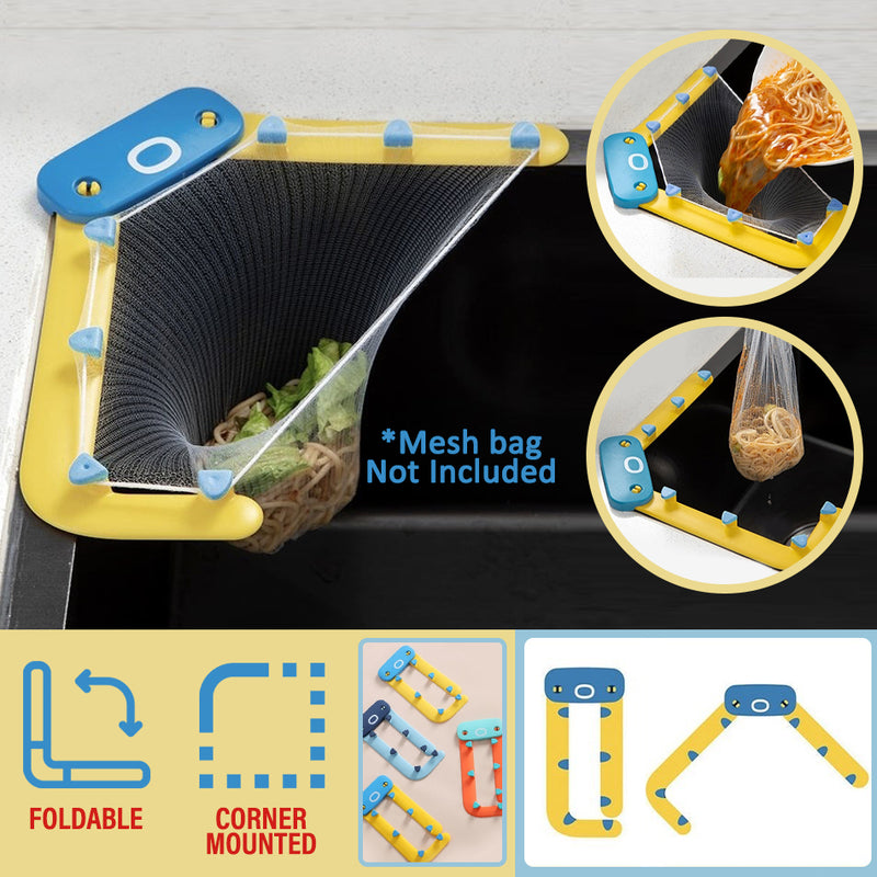 idrop OCTOPUS Foldable Sink Drain Waste Mesh Bag Rack Mount / Penyangkut Beg Jaring Pembuangan Sampah Sinki / 章鱼水槽残渣过滤器(不带袋)