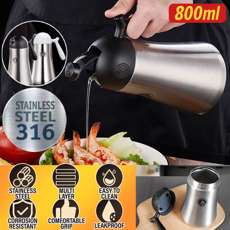 idrop SUS316 Stainless Steel Oil Pot Oil Bottle / Botol Minyak Keluli Tahan Karat / 316不锈钢大号油壶(调味瓶)