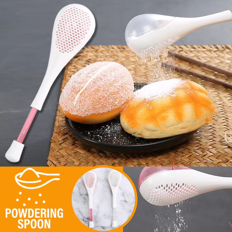 idrop Seasoning Powder Dispenser Scoop Spoon Screen Flour Sugar Powdered Sprinkler / Alat Sudu Senduk Penabur Serbuk Tepung Gula / 调料散粉器