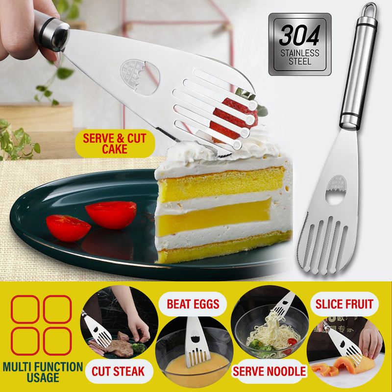 idrop [ 5 FUNCTION ] Multifunction Mixing & Baking Cake Shovel Stainless Steel SUS304 / Alat Pemotong & Pembancuh Kek / 5大功能蛋糕铲304