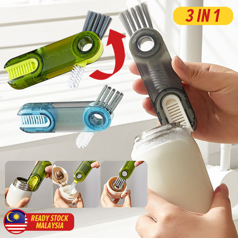 idrop 3 IN 1 Multifunction Cup Cleaning Brush / Berus Pencuci Cawan Pelbagai Guna / 三合一杯口清洁刷(U洁杯口清洁刷)