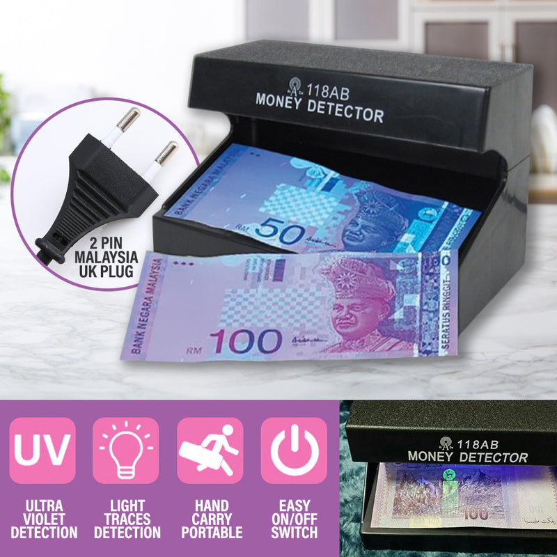 idrop Money Detector Fake Counterfeit Cash Note Detector UV Light / Alat Pengesan Duit Cetak Tipu Lampu UV / 验钞机