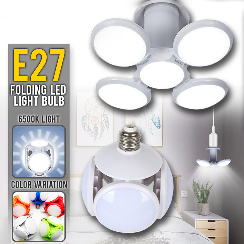 LED Folding 40W Football Bright idrop Lightbulb UFO E27 Light 6500K