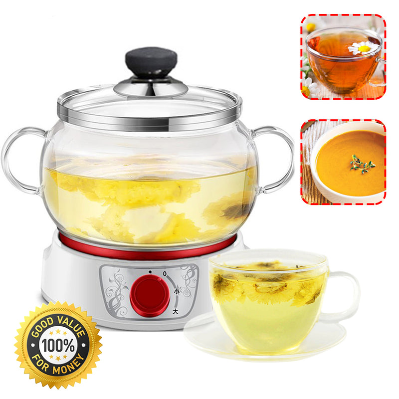 idrop 1.5L Multifunction Electric Steam Glass Tea Pot / Cooker