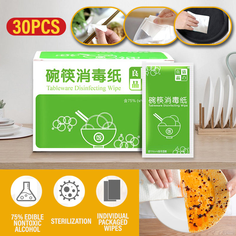 idrop [ 30PCS ] Tableware Cleaning Wipes / Kain Pencuci Perkakas Dapur / 30片碗筷清洁湿巾 [ 12CM X 20CM ]