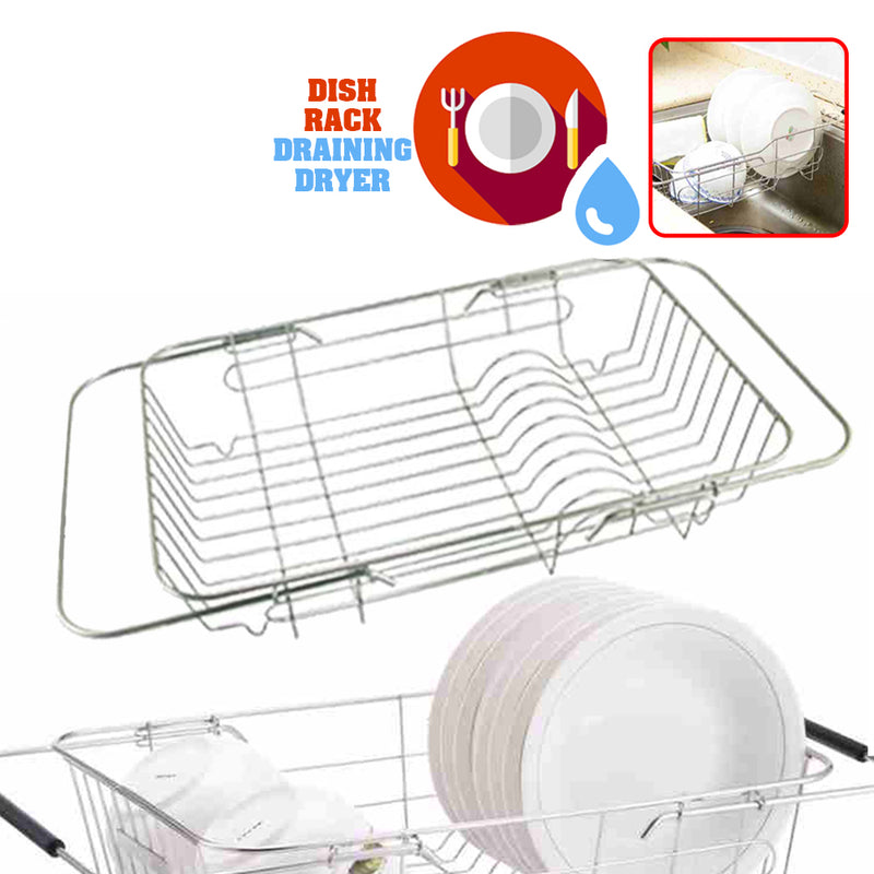 idrop Kitchen Dish Drying Drainer Basket Rack