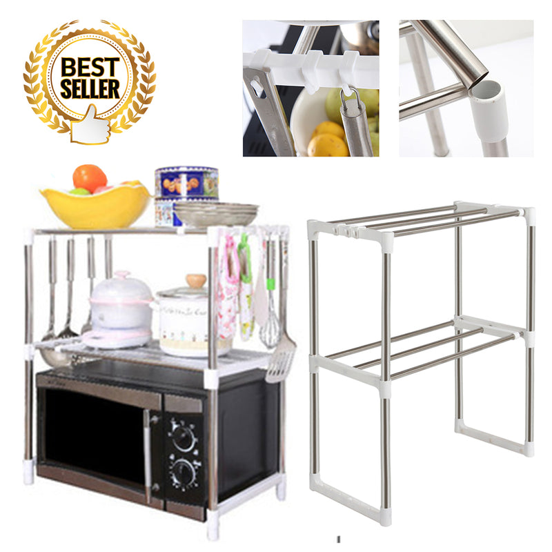 idrop 2 LAYER Kitchen Shelf Rack Chrome Steel