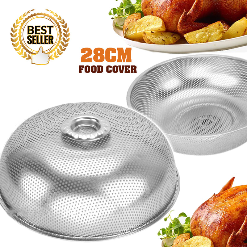 idrop [ 28CM ] METALLIC FOOD COVER - Kitchen Food Cover Mesh